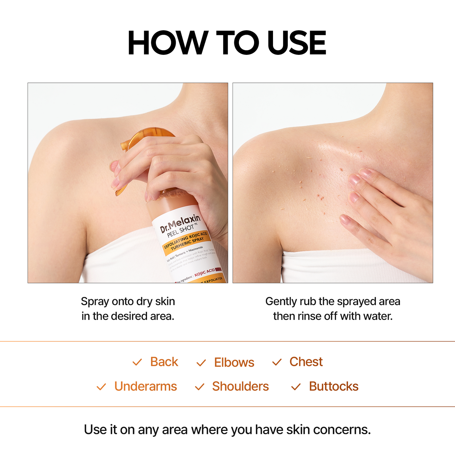Spray zur Keratinpflege Peel Shot Kojic Acid Kurkuma