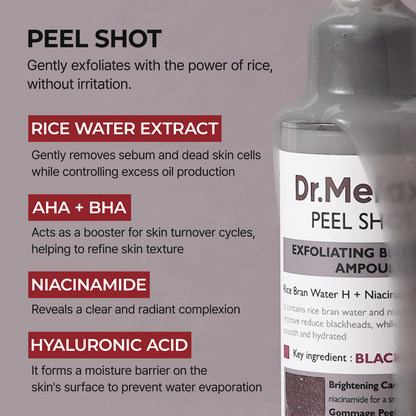 Peel Shot Glow Čierna Ryžová Ampulka