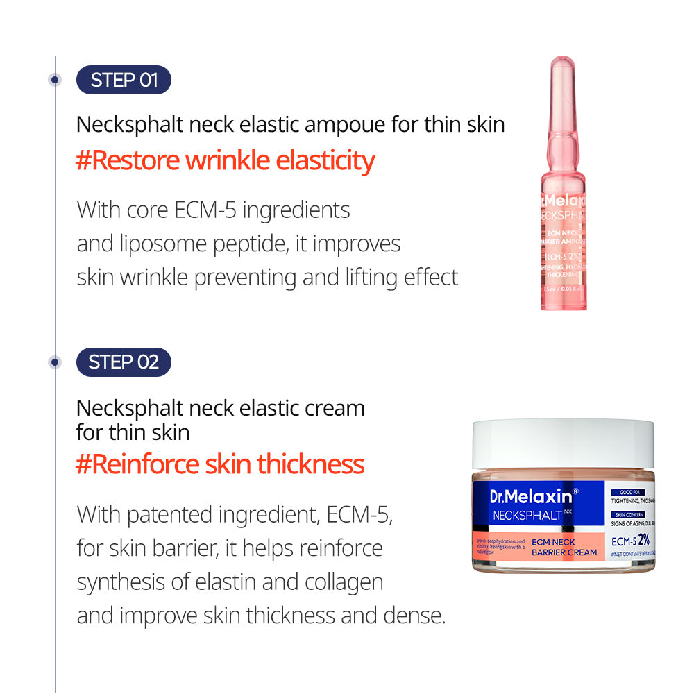 Linie zur Straffung des Halses Necksphalt ECM