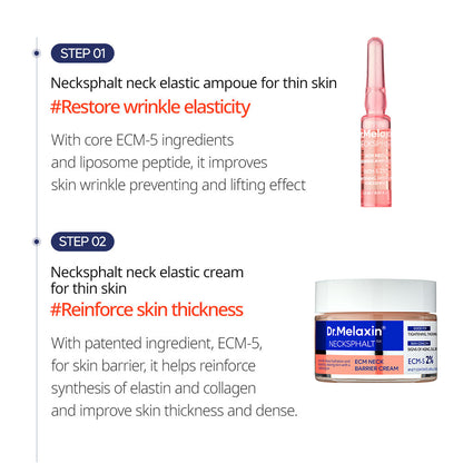 Linie zur Straffung des Halses Necksphalt ECM