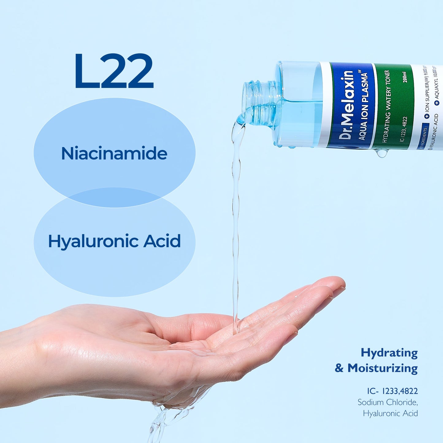 Reinigendes Wasser-Tonic auf Basis von Aqua Ion Plasma Feuchtigkeitsspendend
